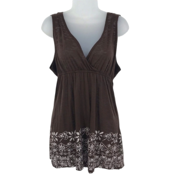 Maurices Brown Tunic Style Tank Top Size L - Picture 1 of 4